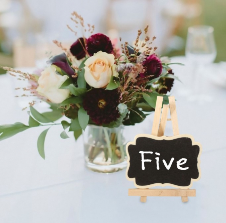 Set 10 numere pentru masa de nunta, EVNC, Mini Chalkboards, tip tabla, creta nu este inclusa [1]