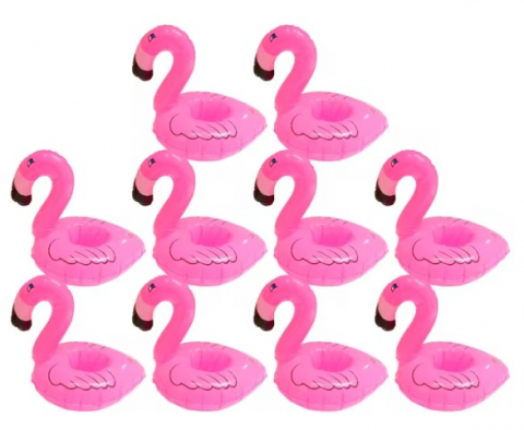 Decoratiuni - Set 10 suporturi de pahare EVNC – Flamingo Party | Distracție la piscină
