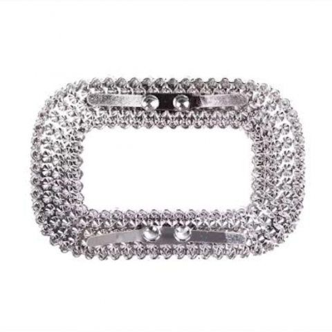 Set 2 Accesorii Decorative, CRM, Pantofi/Geanta, Metal/Strass, Auriu, 6x5 cm [3]