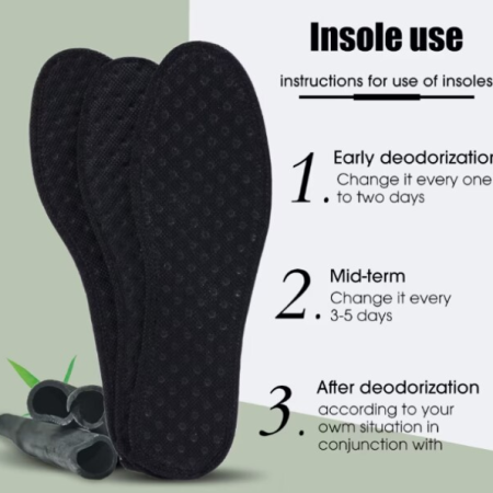 Set 2 branturi Bamboo, CRM, anti-umezeala, anti-miros, nr.40/42, negru, 26 cm