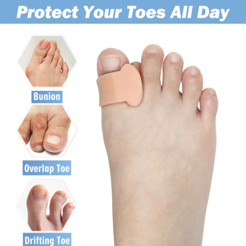 Set 2 buc Corector monturi hallux valgus din silicon, CRM,  separator degete picior, protector deget mare, suport ortopedic reutilizabil, unisex [3]