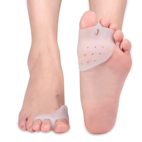 Set 2 buc.Protectie si Sepatator Deget Mare, Hallux Valgus, Corector Bunion, CRM, silicon moale, respirabil, elastic, unisex, marime universala [3]