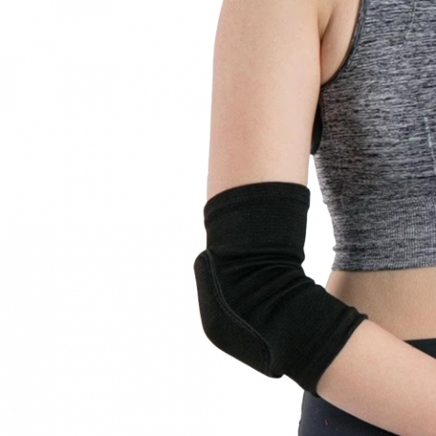 Set 2 Cotiere Elastice cu Compresie și Protecție, CRM, cu Tampon de Șoc, unisex, negru [3]