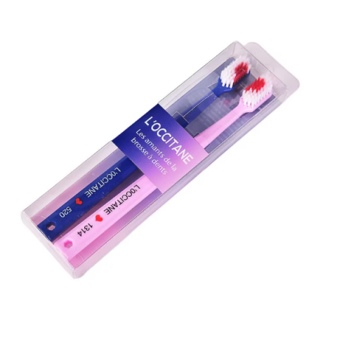 Set 2 periute pentru dinti, CRM, Love/Couple, roz/albastru [4]