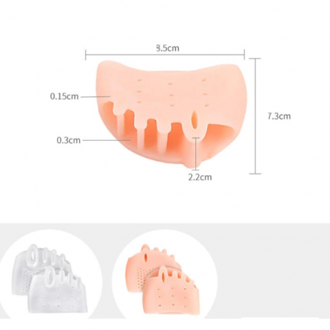 Set 2 Protecții pentru Picioare din Silicon Elastic, CRM, Unisex, Culoarea Pielii [2]