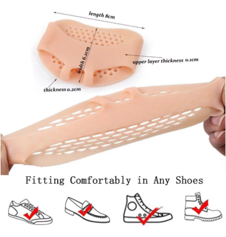 Set 2 protectii pentru picior, ADM, tip talonete, din silicon, nude [3]