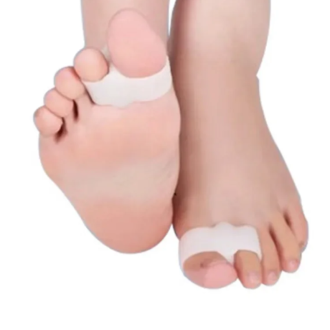 Ingrijire personala - Set 2 Separatoare Degete Picioare, CRM, Silicon Moale, Corector Monturi, Alb, Universal