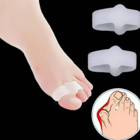 Set 2 Separatoare Degete Picioare, CRM, Silicon Moale, Corector Monturi, Alb, Universal [5]