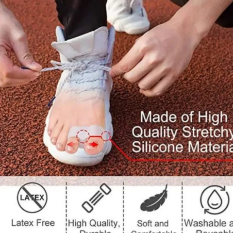 Set 2 Separatoare Degete Picioare, CRM, Silicon Moale, Corector Monturi, Alb, Universal [2]