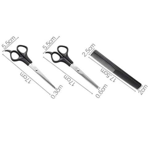 Set 3 Accesorii Îngrijire Păr, Tuns și Texturare, CRM, Negru [2]