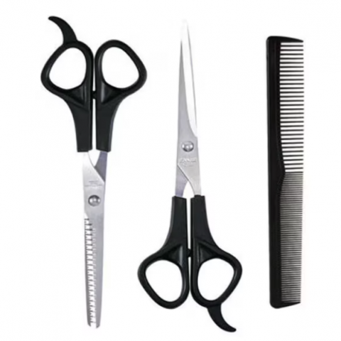 Ingrijire personala - Set 3 Accesorii Îngrijire Păr, Tuns și Texturare, CRM, Negru