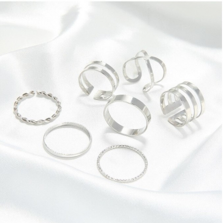 Set inele aurii, EVNC, Punk gold, 8 inele [5]