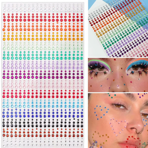 Set 900 Strass-uri Decorative, CRM, Accesorii Make-up / Hairstyling pentru Petreceri și Evenimente Glam [4]