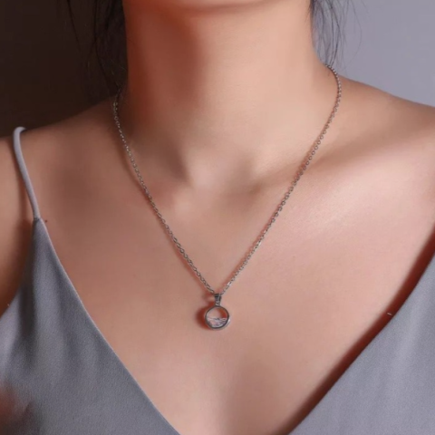 Set Bijuterii Damă Glow – Colier cu Pandantiv și Cercei, Design Elegant cu Strălucire Intensă [1]