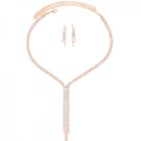 Set bijuterii pentru femei, CRM, Glamour Strass, elegant, auriu [5]