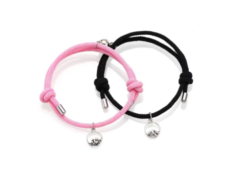 Set bratari de cuplu Magnetic Love, cu magnet si snur reglabil – Cadou pentru perechi [1]