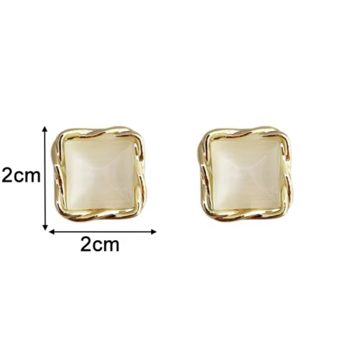 Set Cercei Eleganti pentru Femei, Fantasy White, CRM, alb-auriu [3]