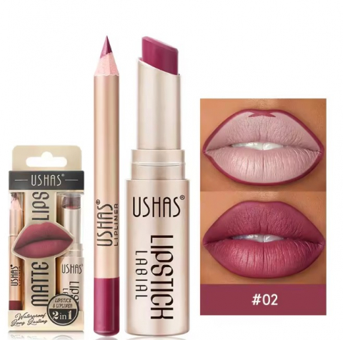 Cosmetice & Produse ingrijire personala - Set Creion și Ruj - Lip Combo by Ushas
