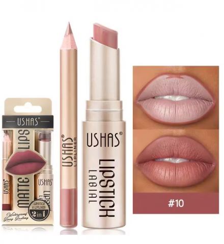 Cosmetice & Produse ingrijire personala - Set Creion și Ruj - Lip Combo by Ushas