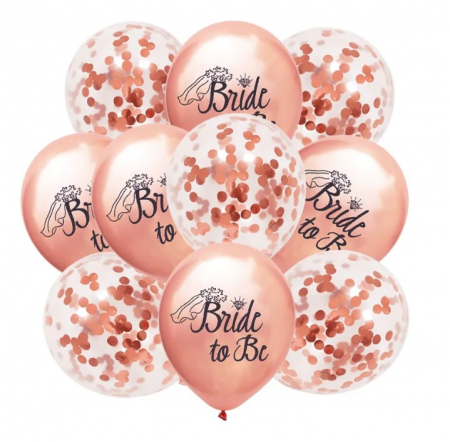 Decoratiuni - Set de 10 baloane cu tematica, EVNC, Bride to be