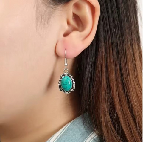 Set de Bijuterii Elegant EVNC - Vintage Turquoise, 3 Piese [1]