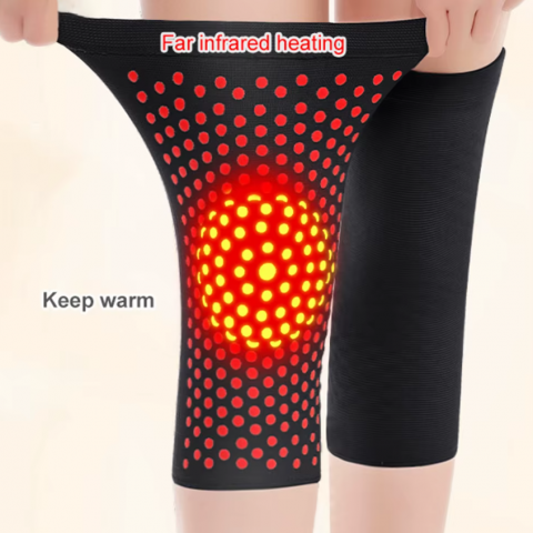 Set Genunchiere cu Turmalină, CRM, Auto-Incalzire, Elastice, Mărime Universală, Unisex, Negru [2]