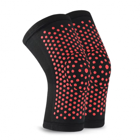 Set Genunchiere cu Turmalină, CRM, Auto-Incalzire, Elastice, Mărime Universală, Unisex, Negru [1]