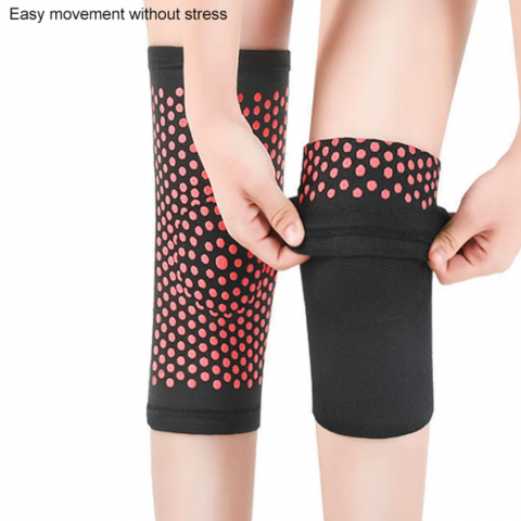 Set Genunchiere cu Turmalină, CRM, Auto-Incalzire, Elastice, Mărime Universală, Unisex, Negru [3]