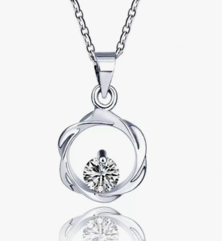 Set lantisor cu pandantiv si cercei cu cristale, ADM, luxury, deosebit [2]