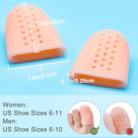 Set protectie deget mare picior, CRM, silicon, respirabil, roz [4]