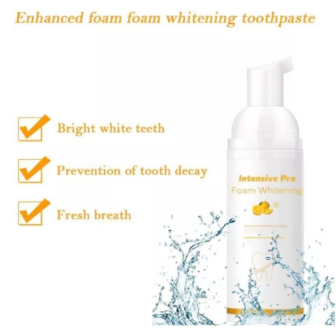 Spuma pentru albirea dintilor Intensive Pro Foam Whitening, CRM, aroma citrice, 60 ml [4]