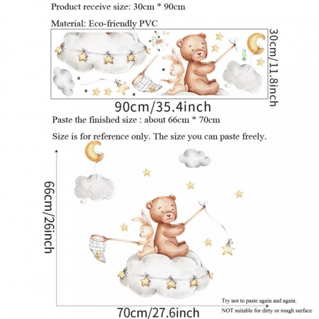 Sticker autocolant pentru perete, ADM, Beautiful Dreams, 70x66 cm [3]