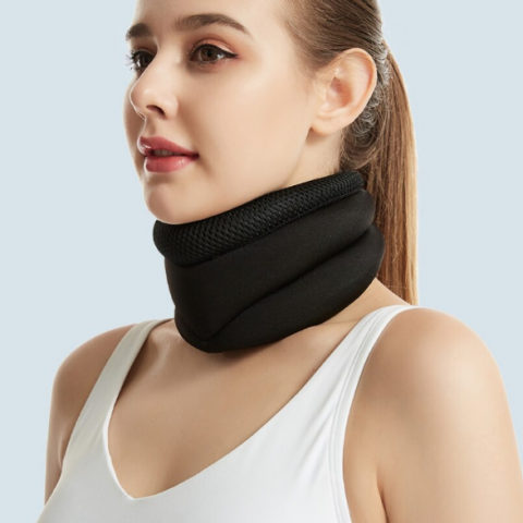 Suport Cervical pentru Susținere și Protecție, CRM, Reglabil, Unisex, Negru [7]