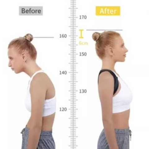 Suport pentru corectare postura, CRM, ajutor pentru spate si umeri, reglabil, negru [1]