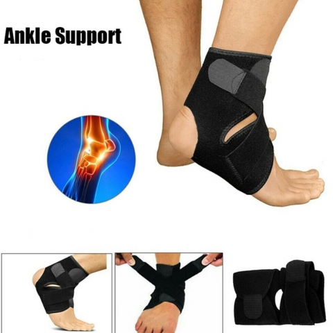 Suport pentru protectie glezna adolescenti, CRM, reglabil, unisex, negru [5]