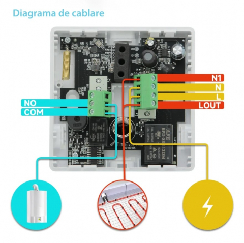 Termostat pentru centrala pe gaz si incalzirea in pardoseala BeOk BOT-T9N-WiFi [8]