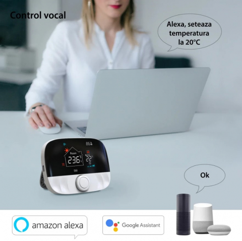 Termostat pentru centrala pe gaz si incalzirea in pardoseala BeOk BOT-T9N-WiFi [4]