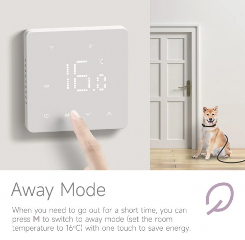 Termostat pentru centrala pe gaz si incalzirea in pardoseala prin apa BeOk TGM50-Wifi-WPB [5]