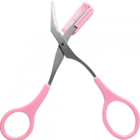 Trimmer Manual pentru Sprâncene, CRM, Design Foarfecă, Roz [3]