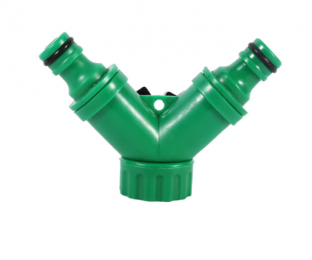 Valva adaptoare pentru robinet cu doua iesiri 3/4", verde [2]