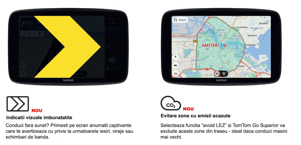 Sistem de navigatie GPS TomTom Go Superior 7 inch, Model 2025, Harta completa a lumii, Autoturism, Microbuz, Actualizari prin Wi-Fi gratuite pe viata, Comenzi Vocale, Live Traffic, Camere radar, Visua [11]