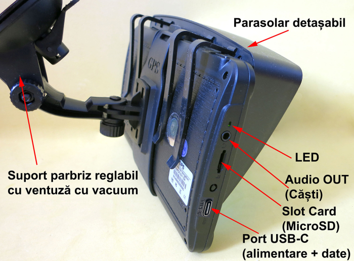 GPS profesional GPyeS JOY 7 7 inch pentru camioane și autoturisme, hărți Europa 2025 [15]