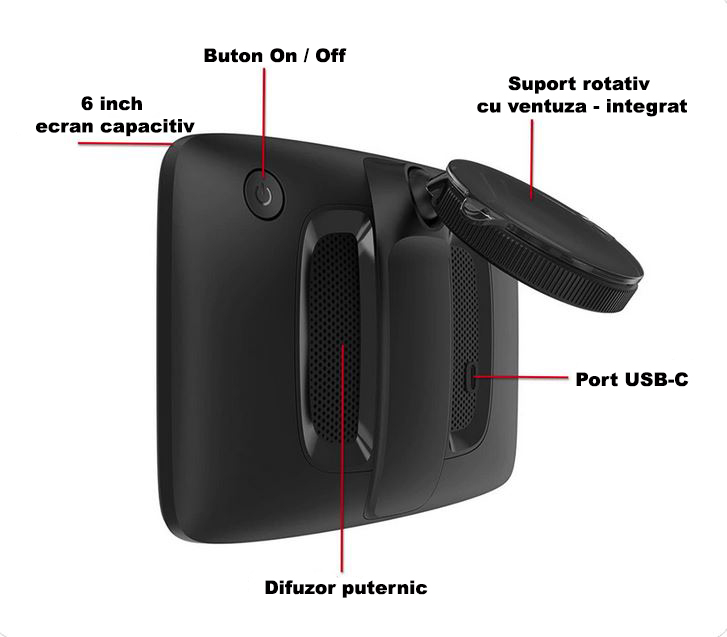 TomTom Go Professional 2nd generation 2026 Sistem profesional de navigatie GPS, 6 inch, Harta Europa Full Truck, Camion, Autocar, Microbuz, Autoturism, Actualizari prin Wi-Fi, Live Traffic, ADR, Camer [3]