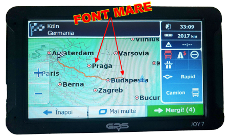 GPS profesional GPyeS JOY 7 7 inch pentru camioane și autoturisme, hărți Europa 2025 [27]