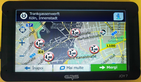 GPS profesional GPyeS JOY 7 7 inch pentru camioane și autoturisme, hărți Europa 2025 [29]