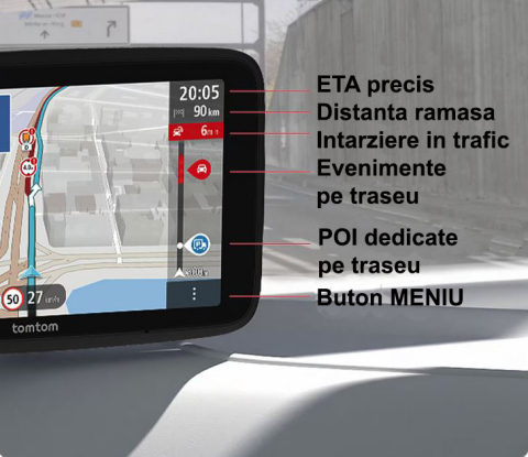 TomTom Go Professional 2nd generation 2026 Sistem profesional de navigatie GPS, 6 inch, Harta Europa Full Truck, Camion, Autocar, Microbuz, Autoturism, Actualizari prin Wi-Fi, Live Traffic, ADR, Camer [3]