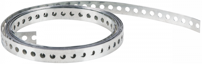 Banda perforata din otel zn,dimensiuni 16x0.9 mm,lungime 10 m,diametru gauri 7 mm [1]