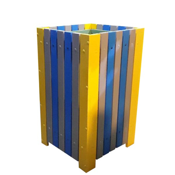 Coș de exterior pentru gunoi 60 L din pvc multicolor [2]