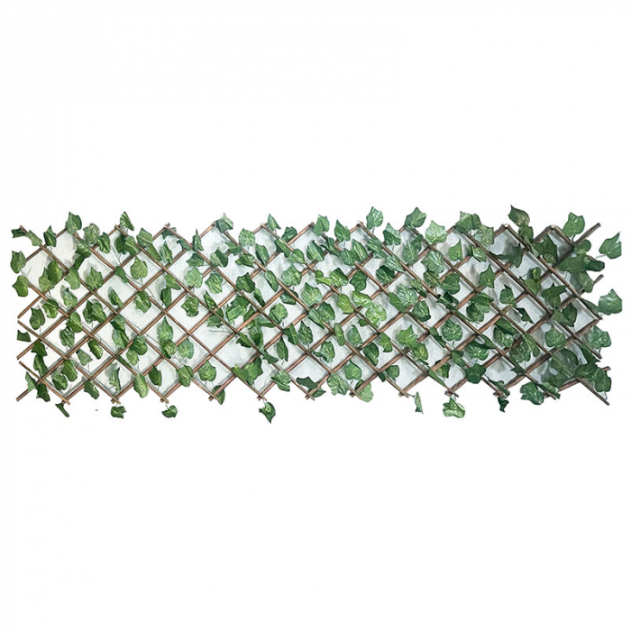 Gard decorativ artificial extensibil, lemn cu frunze iedera 1.0x1.8 metri [2]