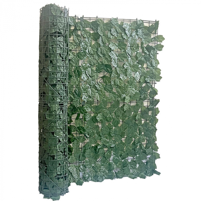 Gard decorativ artificial frunze artar inchis 1.0x3.0 metri [1]